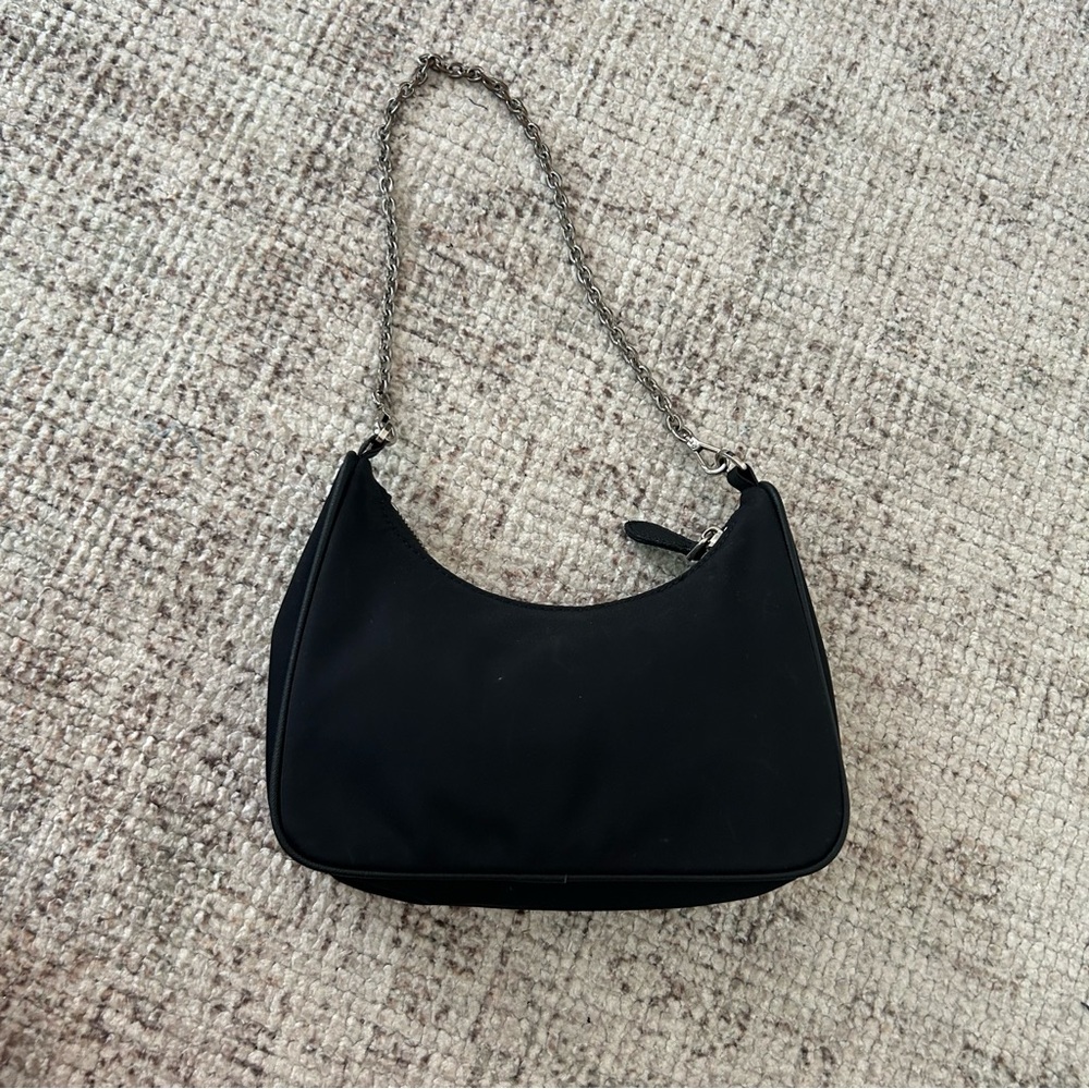 Prada Black Shoulder Bag with Silver Chain - Picture 6 of 16